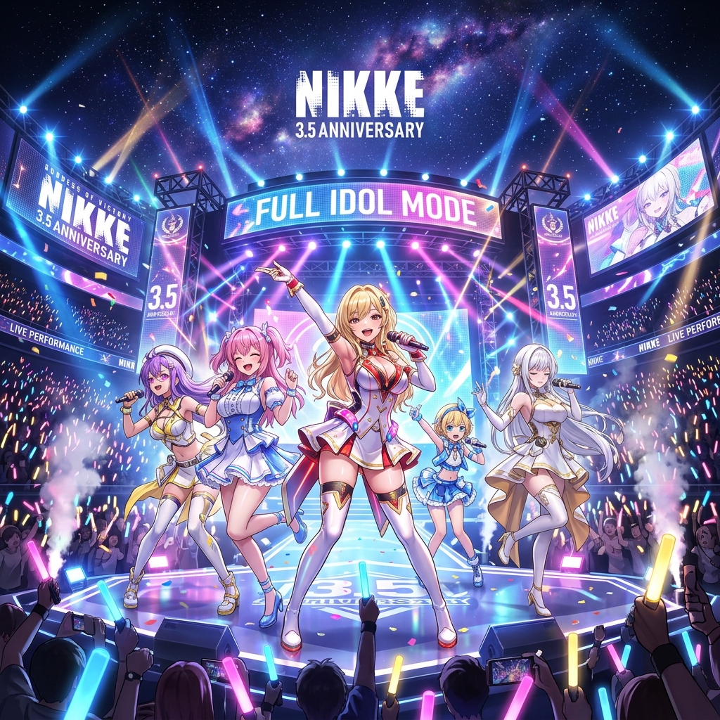 NIKKE turns 3.5 and goes full idol-mode: new story, new units, and a mountain of freebies