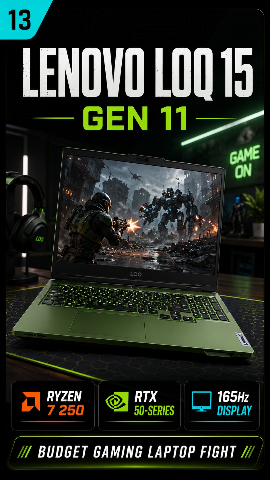 Lenovo LOQ 15 Gen 11 brings RTX 50-series laptop gaming to the budget fight