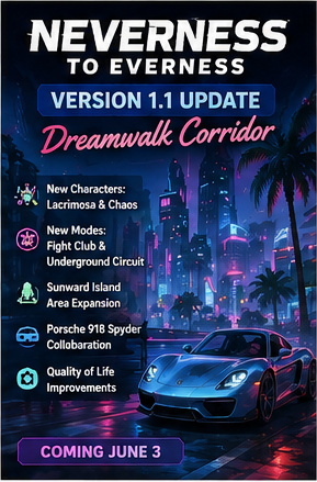 Neverness to Everness Version 1.1 goes full urban chaos with Porsche, racing and new characters