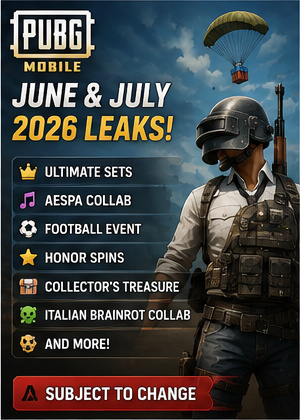 PUBG Mobile’s June and July leak list points to football fever, AESPA and meme chaos