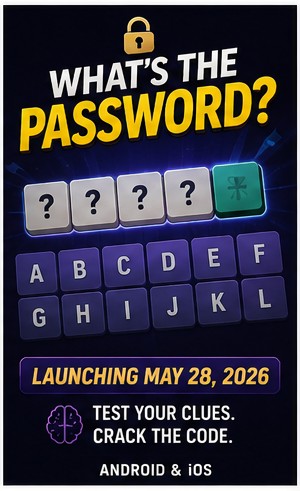 What’s the Password? launches today for puzzle fans who enjoy being quietly mocked by clues