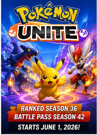 Pokémon Unite lines up Ranked Season 36 and Battle Pass Season 42 for June 1
