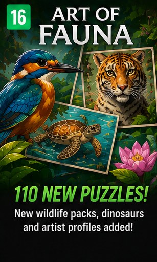 Art of Fauna adds 110 new puzzles