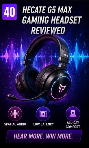 Hecate G5 Max headset review highlights spatial audio