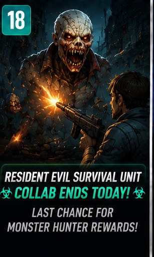 Resident Evil Survival Unit collaboration ends today