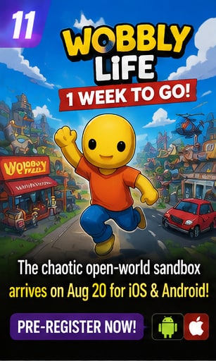 Wobbly Life mobile launch is one week away as pre-registration continues
