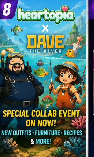 Heartopia's Dave the Diver collaboration keeps its cosy town busy with underwater rewards