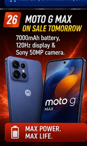 Moto G Max begins Indian sales tomorrow with a 7,000mAh battery