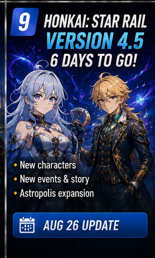Honkai: Star Rail Version 4.5 is six days away from its Astropolis expansion
