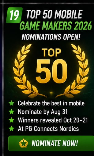 PocketGamer.biz opens Top 50 Mobile Game Makers nominations ahead of October reveal