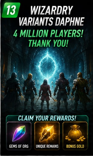 Wizardry Variants Daphne celebrates four million players with a new reward campaign