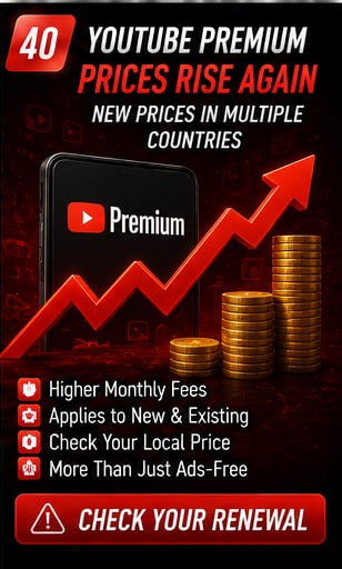 YouTube Premium prices rise again across multiple international markets