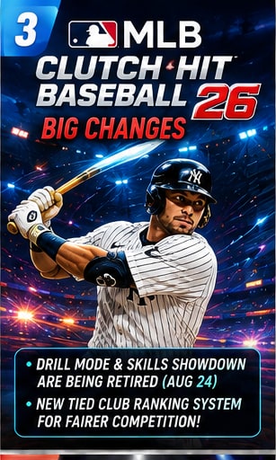 MLB Clutch Hit Baseball 26 retires two modes and overhauls tied club rankings