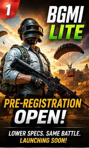 BGMI LITE pre-registration opens in India as Krafton targets lower-end Android phones