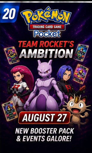 Pokémon TCG Pocket enters final countdown to Team Rocket's Ambition booster