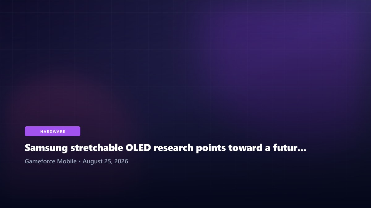 Samsung stretchable OLED research points toward a future beyond folding phones