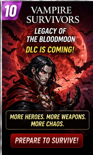 Vampire Survivors sets a date for Legacy of the Bloodmoon DLC