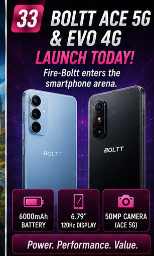 Fire-Boltt enters smartphones with Boltt Ace 5G and Evo 4G