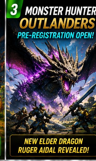 Monster Hunter Outlanders begins pre-registration after revealing original Elder Dragon Ruger Aidal