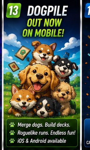 Dogpile settles into mobile with its unusual dog-merging roguelike formula