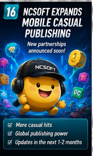 NCSOFT prepares to publish more third-party mobile casual games