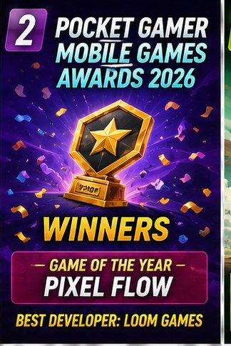 Pocket Gamer Mobile Games Awards crown Pixel Flow as Game of the Year