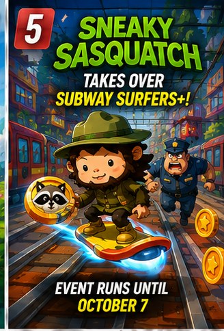 Sneaky Sasquatch invades Subway Surfers+ in Apple Arcade crossover