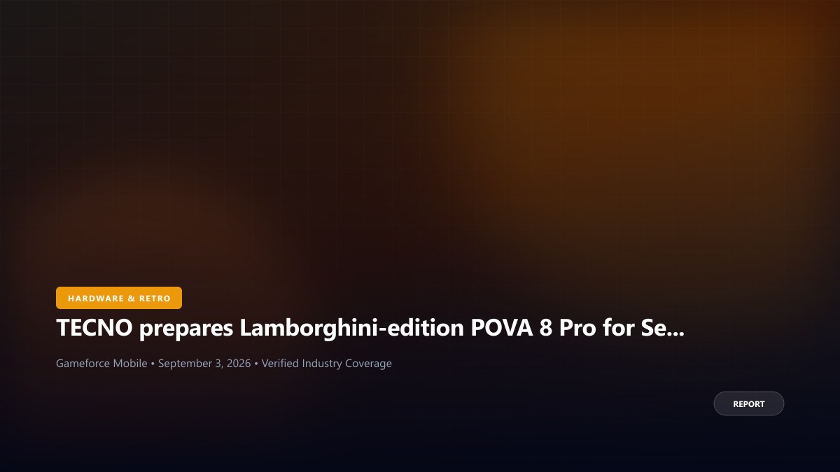 TECNO prepares Lamborghini-edition POVA 8 Pro for September 4