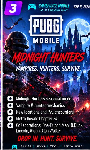 PUBG Mobile 4.6 Midnight Hunters continues its vampire takeover