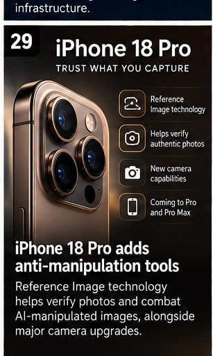iPhone 18 Pro adds Reference Image technology to fight AI-manipulated photography