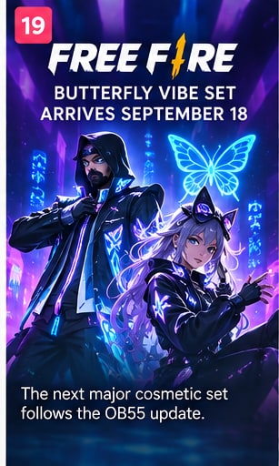 Free Fire Prepares Butterfly Vibe Reward Following OB55 Update