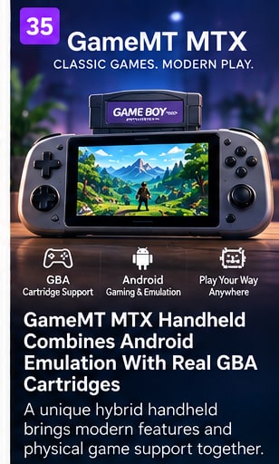 GameMT MTX Handheld Combines Android Emulation With Real GBA Cartridges