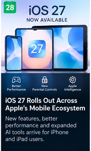 iOS 27 Rolls Out Across Apple's Mobile Ecosystem