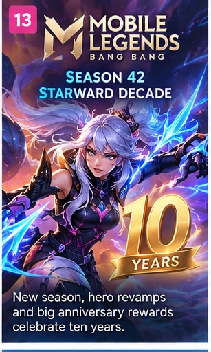 Mobile Legends: Bang Bang Season 42 Marks the Game's Tenth Anniversary