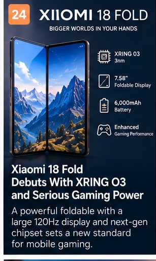 Xiaomi 18 Fold Debuts With XRING O3 and Serious Gaming Performance