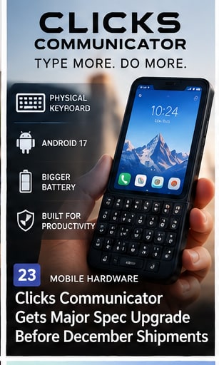 Clicks Communicator Gets Major Spec Upgrade Before December Shipments