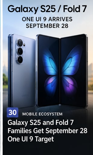 Galaxy S25 and Fold 7 Families Get September 28 One UI 9 Target