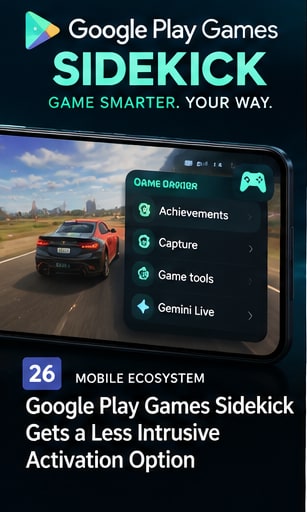 Google Play Games Sidekick Gets a Less Intrusive Activation Option