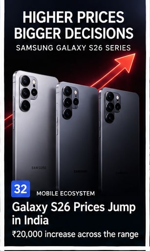 Samsung Galaxy S26 Prices Jump Sharply in India