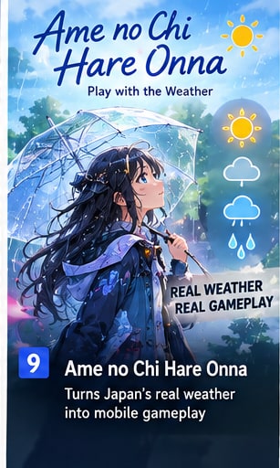 Ame no Chi Hare Onna Turns Japan's Real Weather Into Mobile Gameplay