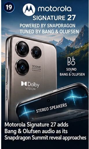Motorola Signature 27 adds Bang & Olufsen audio as its Snapdragon Summit reveal approaches