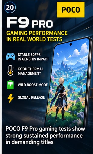 POCO F9 Pro gaming tests show strong sustained performance in demanding titles