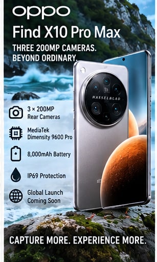 Oppo Find X10 Pro Max goes gloriously overboard with three 200MP rear cameras