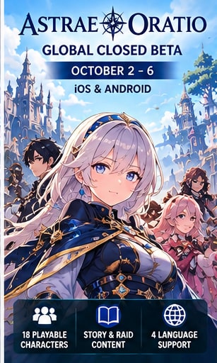 Astrae Oratio Sets October Global Closed Beta With 18 Characters and Its First Raid
