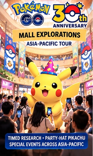Pokémon GO Joins the 30th-Anniversary Mall Tour Across Asia-Pacific