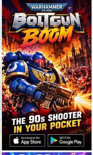 Warhammer 40,000: Boltgun Boom Puts a Boomer Shooter in Your Pocket