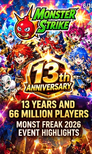 Monster Strike Celebrates 13 Years After Passing 66 Million Players