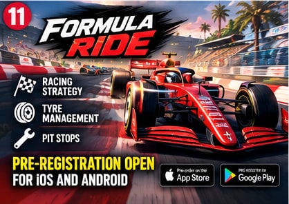 Formula Ride Opens Mobile Pre-Registration With Racing Strategy and Pit Stops