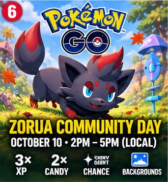 Pokémon GO Prepares Zorua Community Day for Saturday With Triple XP and Special Backgrounds