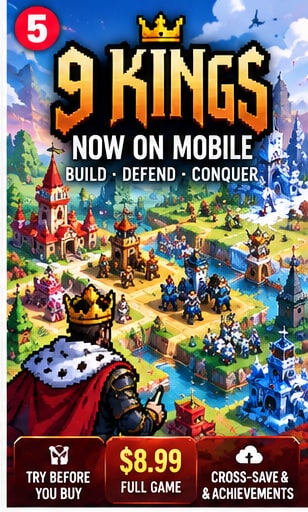 9 Kings Is Now Available on Mobile After Selling More Than One Million PC Early Access Copies